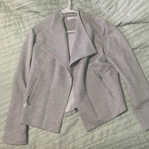 Silver zip up jacket
